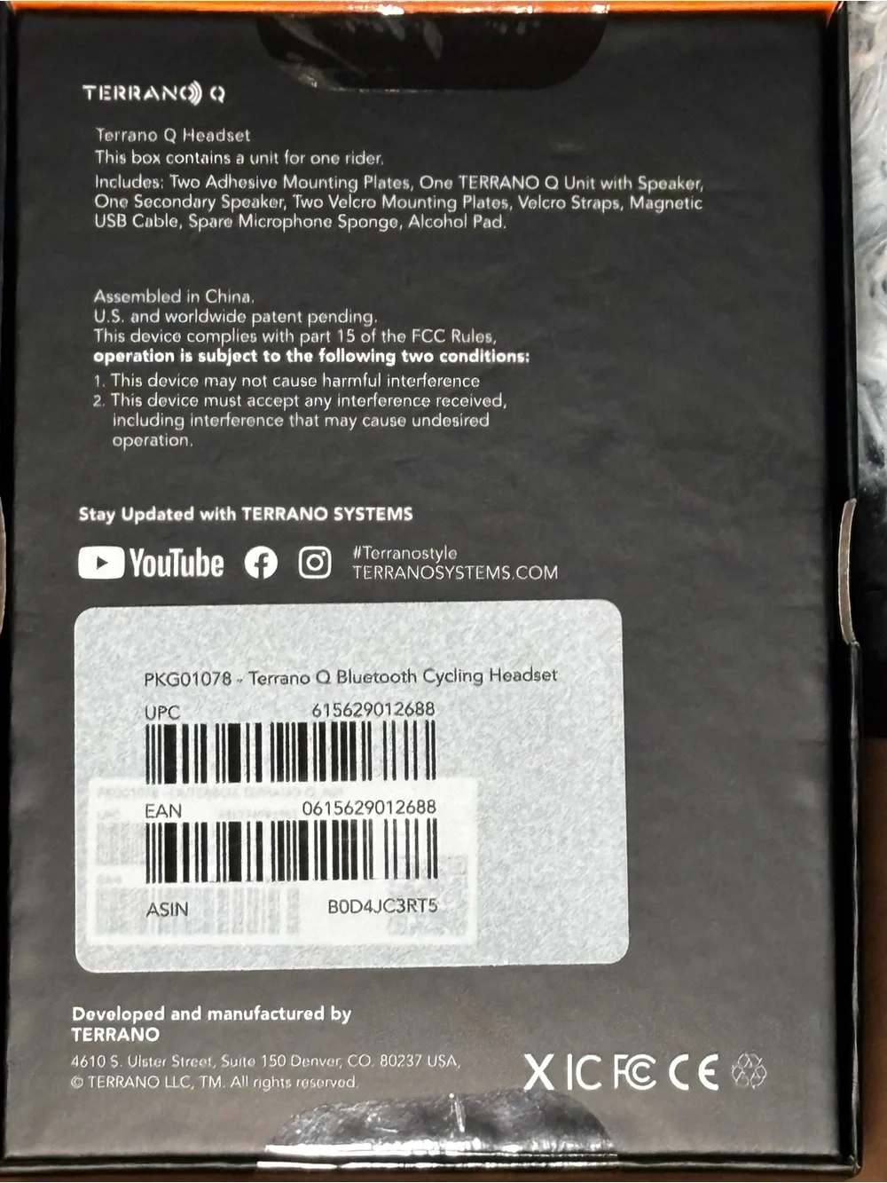 NEW IN SEALED BOX – Terrano Q Cycling Headset & Intercom System